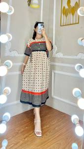 Midi Dress Rayon Arken Premium Kekinian/ Dres Midi Viral Terbaru