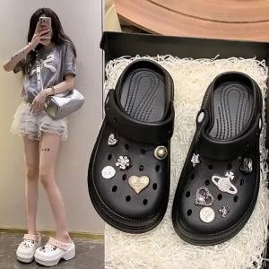 [Free Shipping] WomenS Summer New Style Clogs Snow Boots Thick-Soled Beach Shoes Non-Slip Soft-Soled Closed-Toe Outdoor Sandals