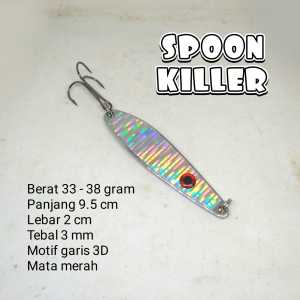 spoon lure spun spon casting motif garis 33 - 38 gram