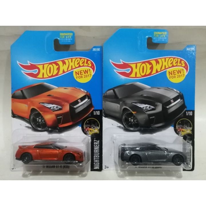 Mattel R35 Hot Wheels '17 Nissan GT-R R35 GTR orange grey 1:64 Diecast Toy JDM ...