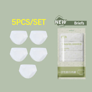 KUCHAR 4/5pcs Men Disposable Underwear Panties Soft Cotton Sterilization Portable Boxers Briefs for Travel Fitness Hotel Spa Hospital Business Trip