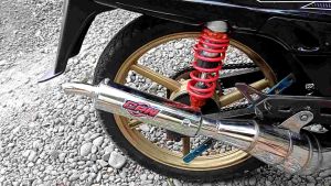 KNALPOT FIZR FORCE1 F1ZR KOLONG KOBRA BM POWER FULL CHROME BY CRN MUFFLER BUKAN RTX
