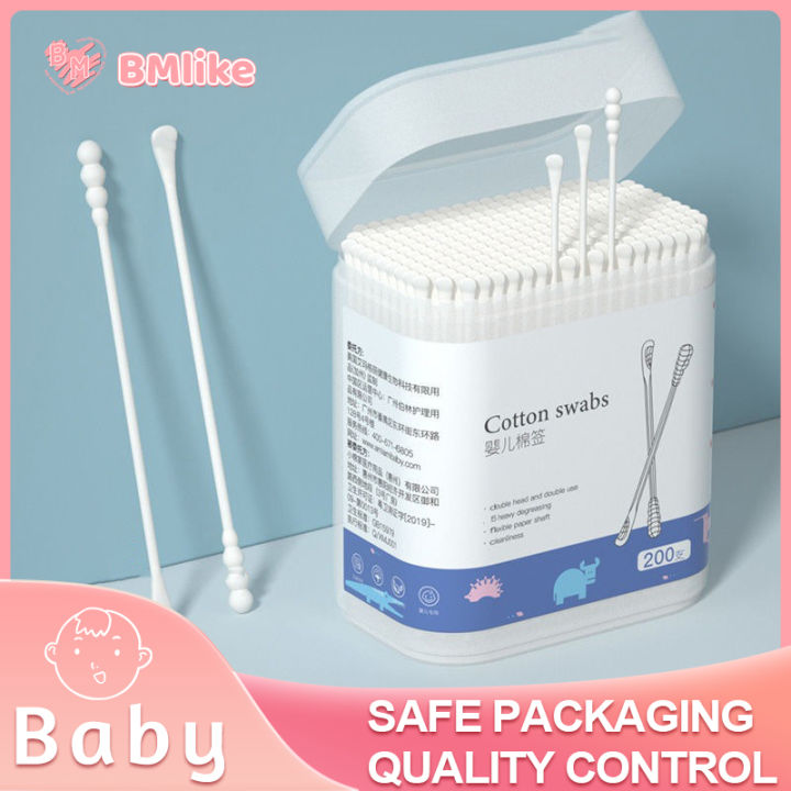 200 pieces / package newborn tao ear nose cotton swab double head