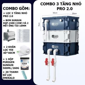 Bộ Lọc thùng YEE Pro 2.0 + Bơm + Vật liệu lọc Baki cho Hồ cá cảnh | Dễ dàng Lắp đặt