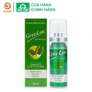 Xịt thơm miệng Greelux thảo dược bạc hà nhẹ nhàng (xanh lá) 12ml - GL1-01 giúp làm thơm miệng tức thì khử mùi hôi miệng mùi thức ăn…mang lại cho bạn hơi thở thơm mát