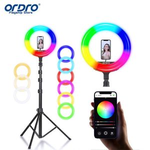 Bộ đèn LED vòng studio ORDRO SL-160 kích thước 16 inch 544 bóng đèn màu 2600K~10000K CRI 95+