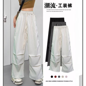 Kentoo American Straight Cargo Pants Womens High Street vibe Multi-Pocket Casual Trousers Loose Couple Pants ins