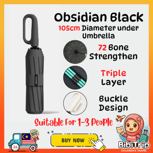 BIBISWIM Umbrella Automatic Uv Umbrella Large Foldable Heavy Duty | Payung Lipat Besar Automatik