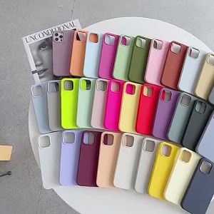 Full Cover Silicone Case Compatible for 16 pro max 17e 16e 15 plus 14 13 12 11 phone case casing cover