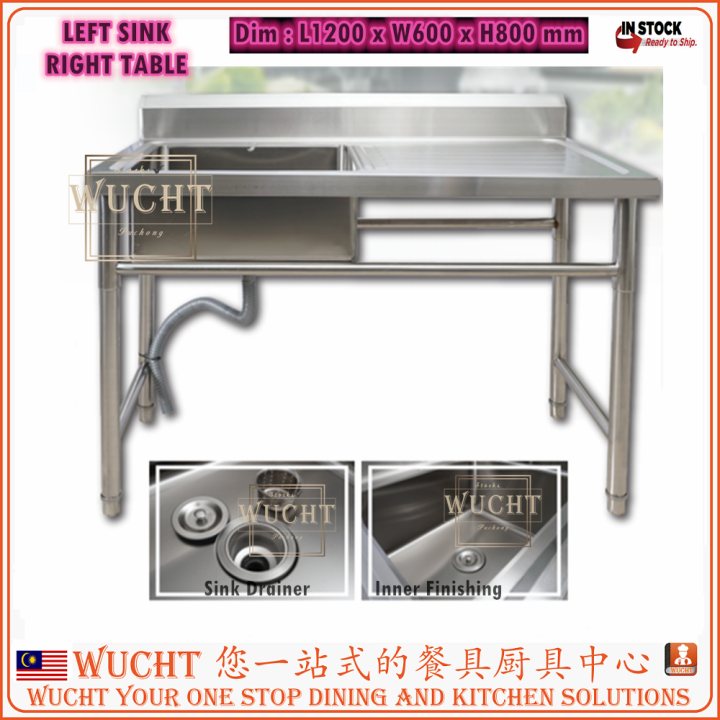 【WUCHT】Commercial Stainless Steel Sink 120cm ,Floor Standing Single ...