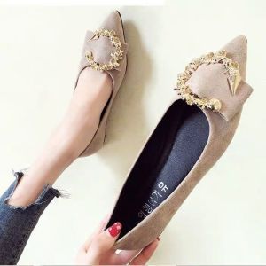 Spring/Summer WomenS Versatile Flat Loafers For Students Shallow Slip-On Pointed Toe Shoes