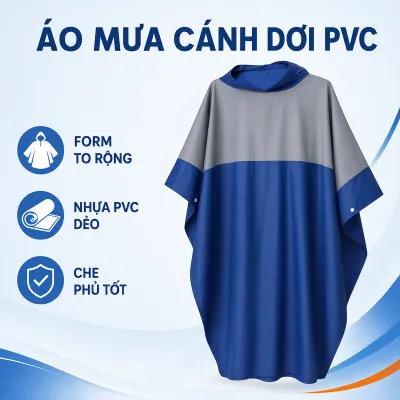 Áo Mưa Cánh Dơi Honda Nhựa PVC Dẻo To Dày