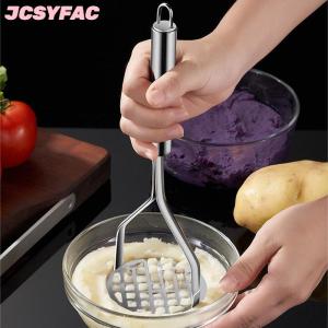 JCSYFAC Tiện Ích Nhà Bếp Sáng Tạo Bùn Báo Chí Masher Puree Sản Xuất Nước Trái Cây Thép Không Gỉ Khoai Tây Máy Nghiền Pusher Công Cụ Trái Cây Cocina Cozinha