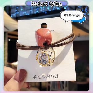 [Little B House] Head Rope Hair Tie Rhinestone Rubber Band Korean Headwear Crystal Hairband 发圈头绳 Getah Rambut - H88