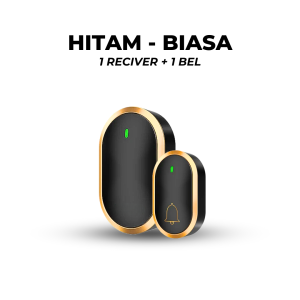 SASUMA Bel Pintu Rumah Bel Tanpa Kabel Wireless Door Bell Remote / BLACK GOLD