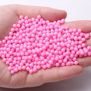Solid No Hole Acrylic Round Beads 3/4/5/6/8mm Colorful Resin Loose Beads DIY Jewelry Handcraft Wedding Slime Filler Decor Accessories