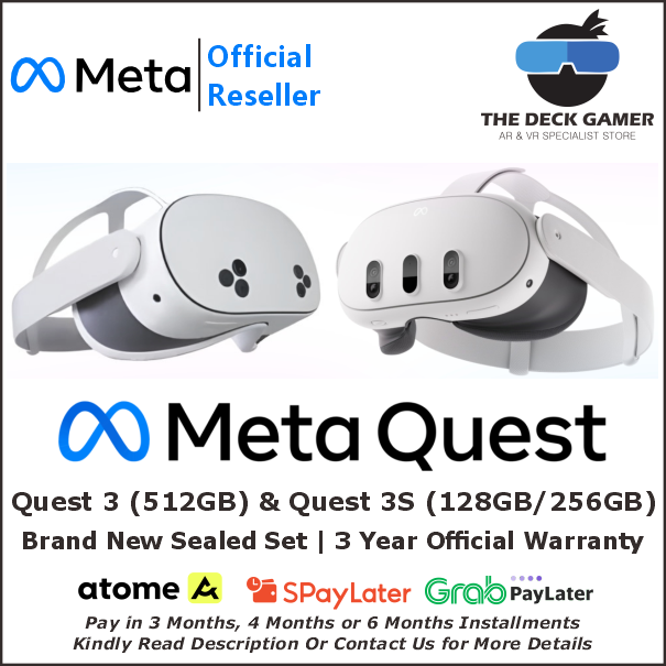 Meta Quest 3 & 3S Mixed Reality VR Headset ~ Official 3 Year ...