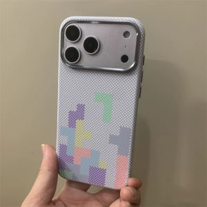 Fashion Case for Magsafe Cover for iPhone 17 16 15 Pro Max Carbon Fiber Texture Wireless Charge Armor Camera Russian Shell Coque