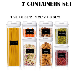 Airtight Food Container Set - Kitchen & Pantry Organization Containers - BPA Free