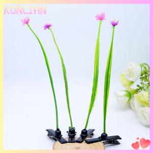 [KUNLIAN] คลิปผมหญ้าน่ารักดอกไม้เห็ดถั่ว haired ผู้หญิงเด็กพืชกิ๊บ