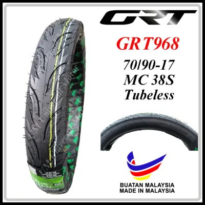 GRT 2024 NEW EDITION GRT968 TYRE 17 GECKO GRIP TAYAR 70 80/90-17 CUTTING RAIN GRIPPING SOFT COMPOUND TIMSUN TS692 RACING