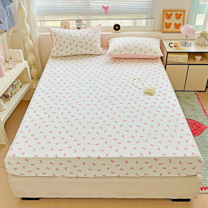 Dansunreve New Fitted Bedsheet Washed Cotton Super Soft Bed Sheet with Rubber Single/Super Single/Queen/King Mattress Protector