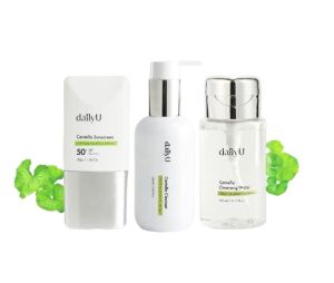 Combo skincare 3 món bộ sản phẩm chăm da cơ bản DailyU giúp da sạch sâu cấp ẩm chống nắng thuần chay - Natural Beauty 4U