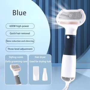 【SG STOCK】Pet Dryer 3 In 1 Pet Brush Hair Dryer 3 Level Adjustable Fast Blow-Dryer Safe Anti-Burn Low Noise Dog Comb Dog Blower Dryer 宠物吹风机