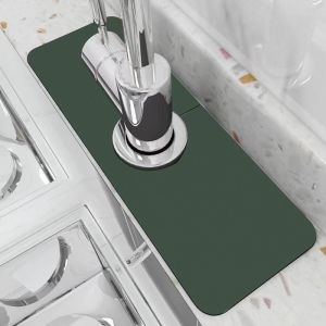 1/2pcs Kitchen Sink Splash Mat Faucet Absorbent Mat Quick-drying Anti-moisture Soft Diatomite Absorbent Mat Splash-proof Pad