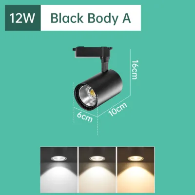 CANMEIJIA One Set Led Track Light (3 Lamps+1M Rail) Full Set Aluminum COB Track Lamp Indoor Spotlight Ceiling Lights Spot Light For Home Shop Living Room Bedroom