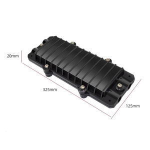 12 Core D Type Fusion Fiber Optic Splice Box Horizontal 2 IN 2 OUT Waterproof Splice Tray