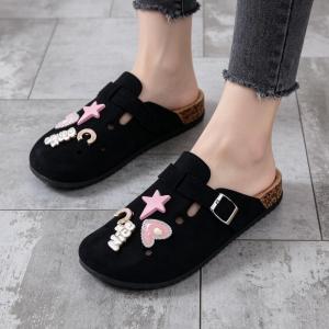 Closed Toe Clogs Slippers For Women Non Slip Lightweight Cork Insole Adjustable Buckle Home Outdoor Footwear