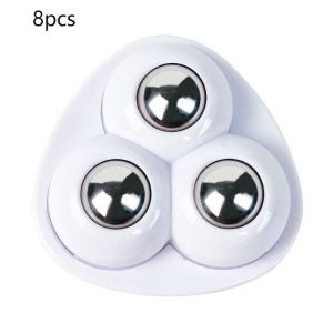 8pcs Roda Tempel 360 Derajat Roda Kecil Tempel Tambahan Stainless Roda Furniture