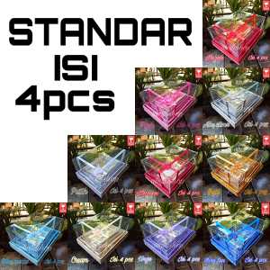 4pcs baki hantana lengkap dengan tutup dan hiasan//box hantaran seserahan pernikahan