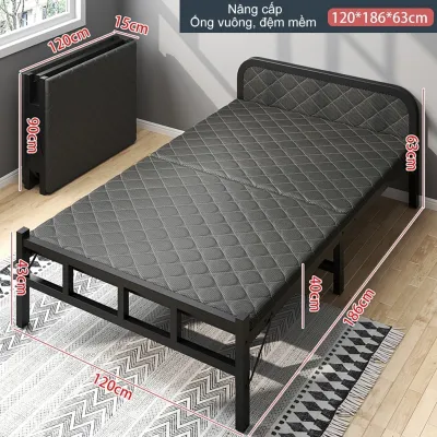 BMZAR Giường Gấp Văn Phòng Có Bánh Xe Giường Ngủ Gấp Xếp Gọn Thông Minh