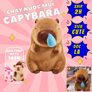 Thú nhồi bông Capybara bánh mì hamburger Đáng Yêu - Size từ 30cm đến 60cm - Quà tặng gấu bông chuột lang nước capy bara đáng yêu siêu mập.