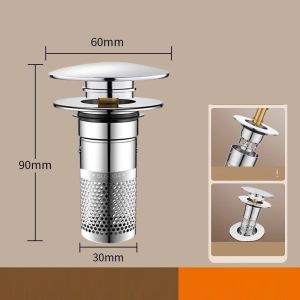 Nút chặn thoát nước inox SUS 304 có lọc rác