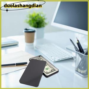 [Duola] Paper Money Holder Tinplate Currency Tray Small Metal Cash Storage Box Convenient Money Protector Case Organization