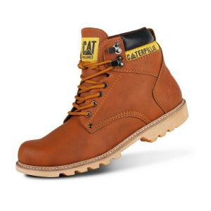 {BISA COD} Sepatu Caterpillar Holton Sepatu Safety Boots Ujung Besi Fashion Pria Bikers Turing Outdoor