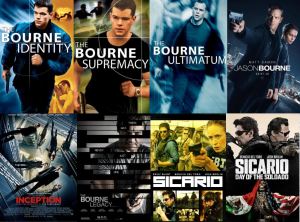 Flash Drive 64 Gb Inception_The Bourne Collection_Sicario Duology ภาพ Full HD 1080p และ 4K
