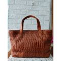 Tas map kulit asli model hobo handmade anyaman jogja. 
