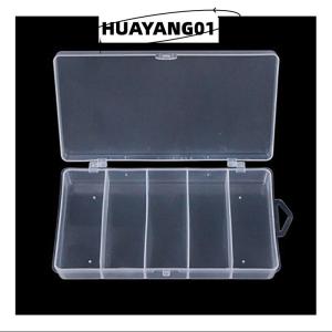 HUAYANG01 [2023 new HOT FASHION] 5 Compartments Fishing Tackle Box Storage Case Fly Fishing Lure Spoon Hook Bait Case Boxes Fishing Accessories Tools