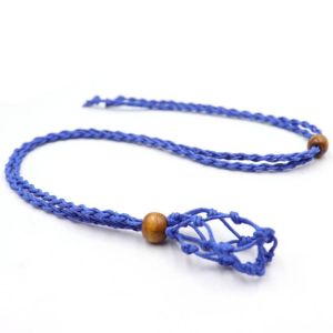 QKG24 DIY Necklace Cord Hand-woven Braided Crystal Necklace Holder Easy Use Length Adjustable Braided Necklace Cord Bracelet