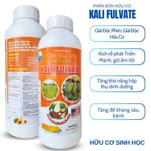 Kali Fulvate Phân Bón Hữu Cơ Kích Rễ Manh Nuôi Trái To Chắt Nhân Tăng Hương Vị - Chai 1 Lít