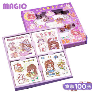 100 PCS Cute Sticker Waterproof Cartoon Cute Girl DIY No Repeating PET Deco Stickers Handbook DIY 卡通手帐贴纸
