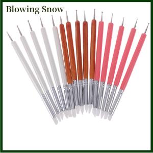 Blowing 5 cái bộ mềm gốm đất sét công cụ Silicone + stainlestwo đầu điêu khắc nghệ thuật công cụ