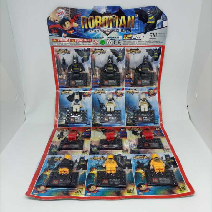 mainan lego batman senjata 1 lembar isi 12 pcs