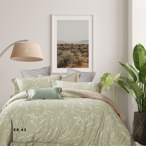 Chăn hè thu chần bông 100% cotton sateen Grand  họa tiết trang nhã sang trọng (kích thước 200x210)