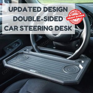 [ READY STOCK ] Universal Car Dining Tray Steering Wheel Desk For laptop Food Car Travel Table Car Seat Food Holder