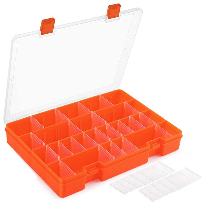 36 Grids Plastic Organizer Box With Adjustable Dividers, Blue Bead Sorter Container Organizer Box Container Case For Storage Crafts